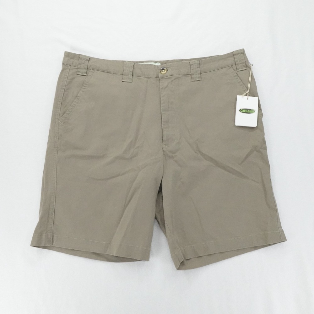 Cariloha Shorts Mens 40 Khaki Bamboo‎ Comfort Stretch Casual NWT